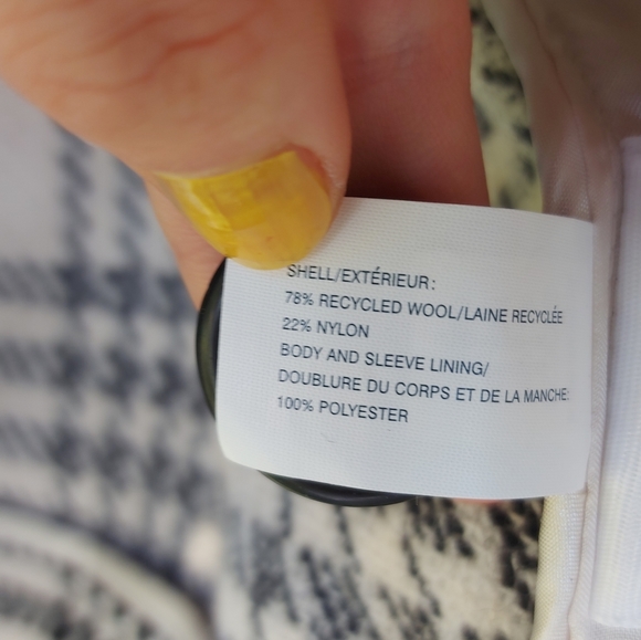 NWOT Gap recycled wool blend half lined jacket - Picture 3 of 4